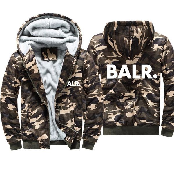 

warm thick hooded zipper hombres coat jackets mens balr letters designer coats winter, Black;brown