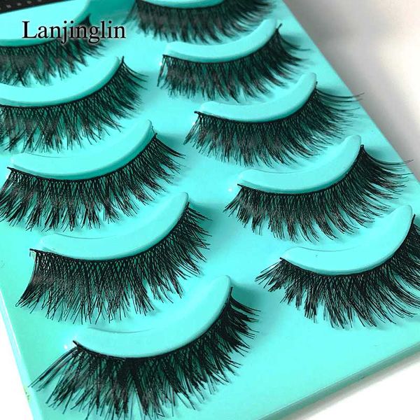 

5 pairs eyelashes natural makeup false eyelash extension cross fake eye lashes maquiagem full strip lashes faux cils #k09