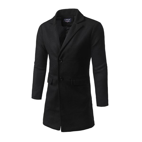 

2019 autumn winter men wool blends suit design wool coat men casual trench coat slim trench windbreaker jackets, Tan;black