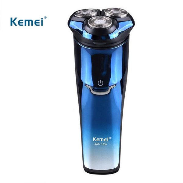 

kemei electric shaver men full body washable 3d triple floating blade heads rechargeable razor professional shaving