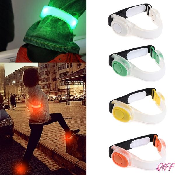 

dropshipping night cycling running led armband light safety warn reflective belt arm strap apr28, Black