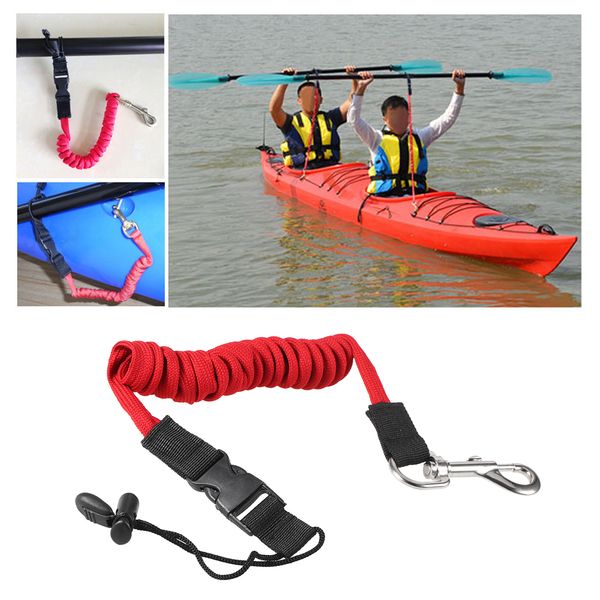 

elastic paddle leash kayak canoe safety fishing rod rowing boats coiled lanyard cord tie rope paddle leash