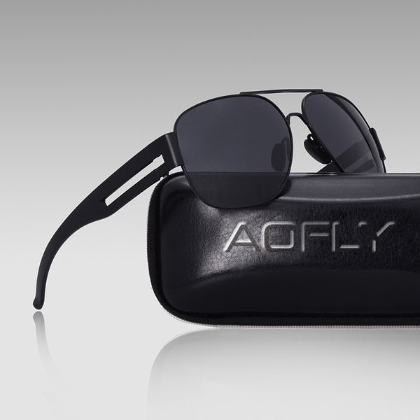 

aofly design cool polarized sunglasses men original brand vintage double hinge driving sun glasses male tac goggles shadow uv400, White;black