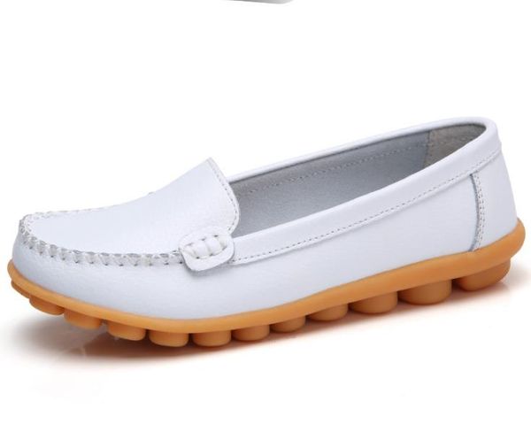 

shoes women flats casual shoes leather 079, Black