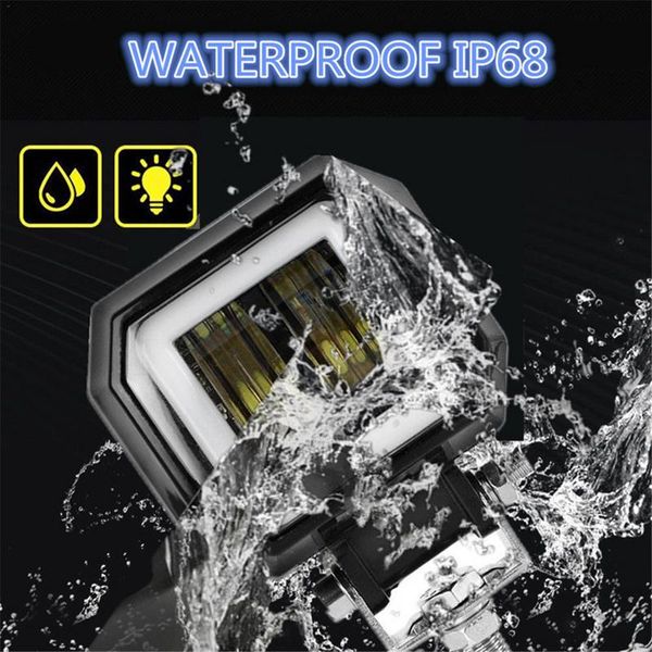 

20w square led angel eyes light bar waterproof fog light with aperture motorcycle off-road vehicle car boat led work