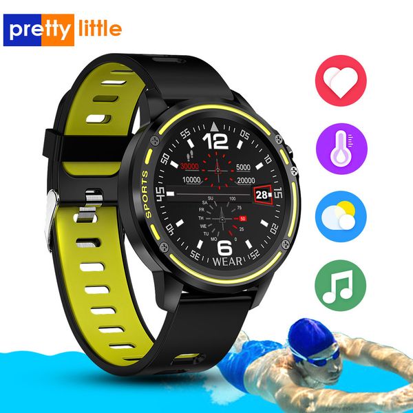 

l8 smart watch men ecg + ppg ip68 waterproof blood pressure heart rate fitness tracker sports smartwatch vs l5 l7, Slivery;brown