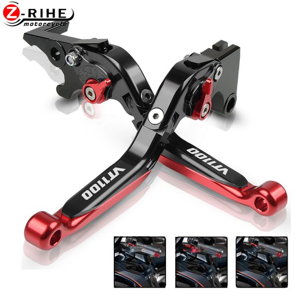 

motorcycle folding extendable brake clutch levers for vt1100 1995 1996 1997 1998 1999 2000 2001 2002 2003 2004 2005-2007