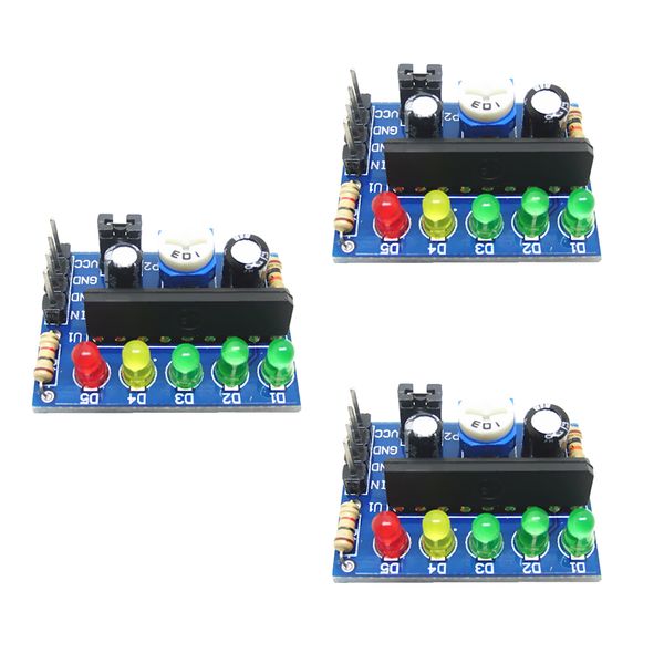 

3шт индикатор уровня модули 3.5-12v 5 led уровень мощности указав адаптеры