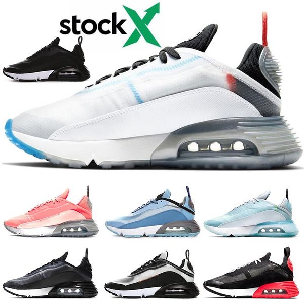 

stock x 2090 running shoes wholesale oreo pure platinum white black light blue triple bred mens womens designer sneakers