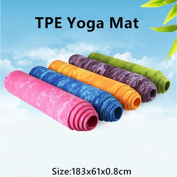 

camouflage thick antiskid 5 fitness colors pilates yoga mat soft playmat outdoor picnic blanket