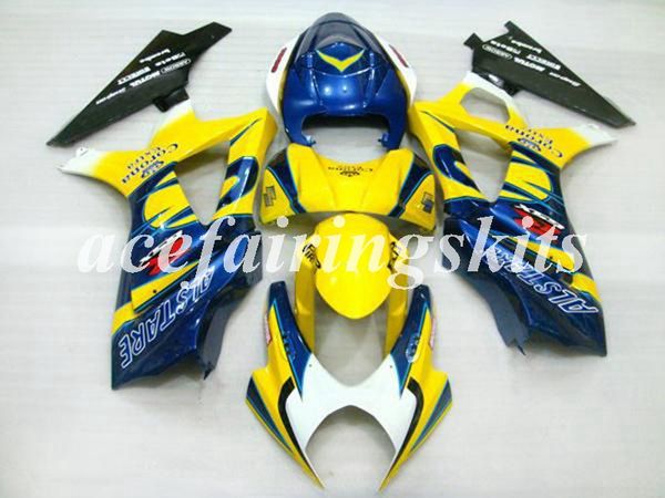 

new abs motorcycle full fairings kits fit for suzuki gsx-r1000 k7 2007 2008 07 08 bodywork set yellow blue