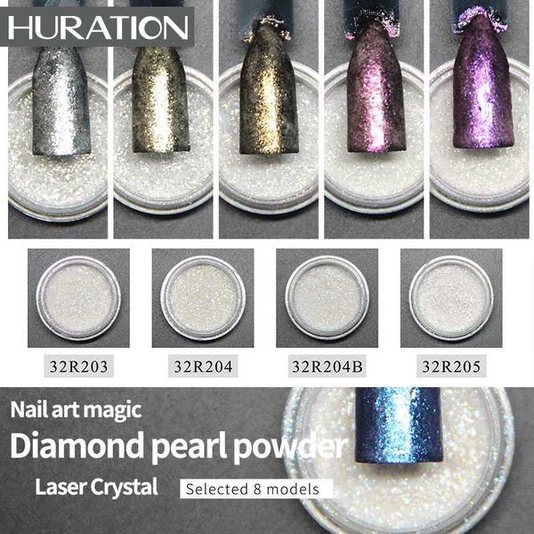 

huration new nail glitter powder chameleon shiny nail polish glitter white magic mirror manicure gel art varnish, Silver;gold