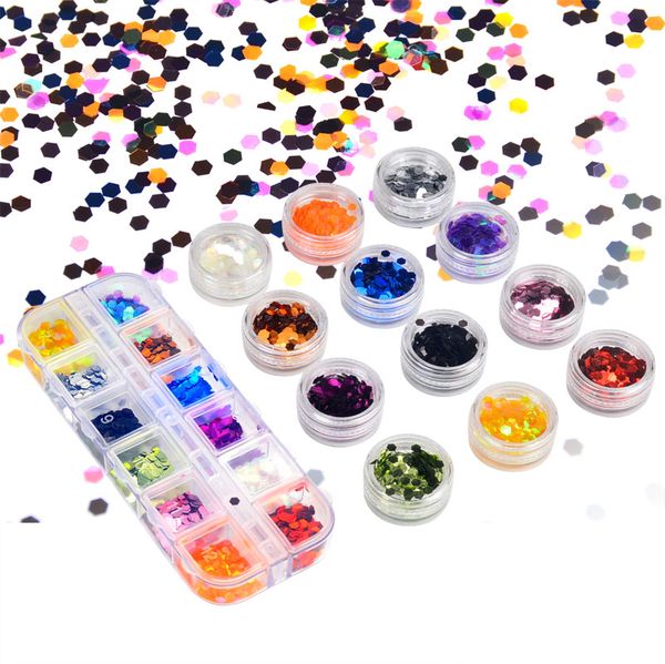 

new 3d mermaid colorful nail sequins glittering nail art manicure decoration sparkly, Silver;gold