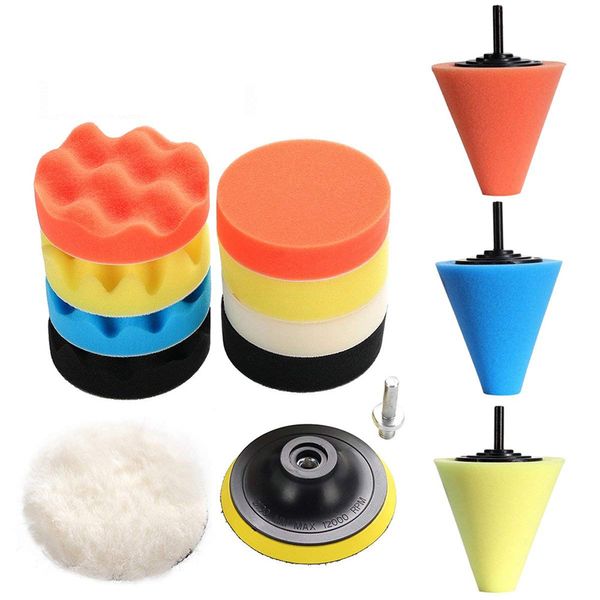 

14pcs polishing kit buffing pad sponges and wool soft wheel polishing cone car body wheels for #wl1