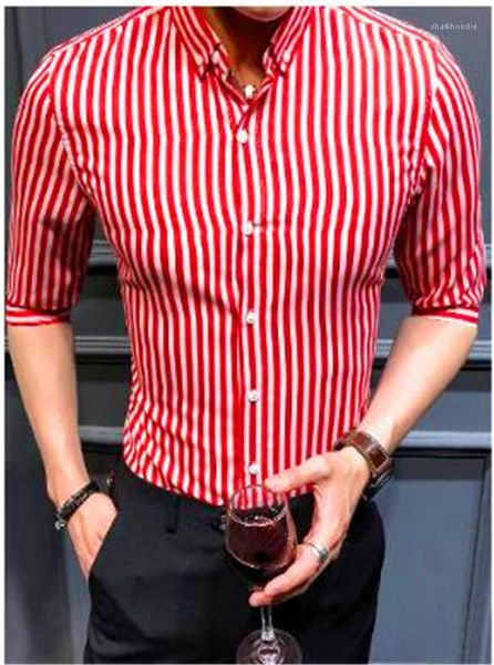 

shirts fashion designer casual shirts boy lapel neck long sleeve clothes mens spring striped, White;black