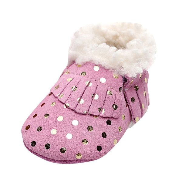 

sagce newborn booties leather first walkers girl winter warm plush shoes slippers prewalker baby girl warm shoes baby, Black;grey