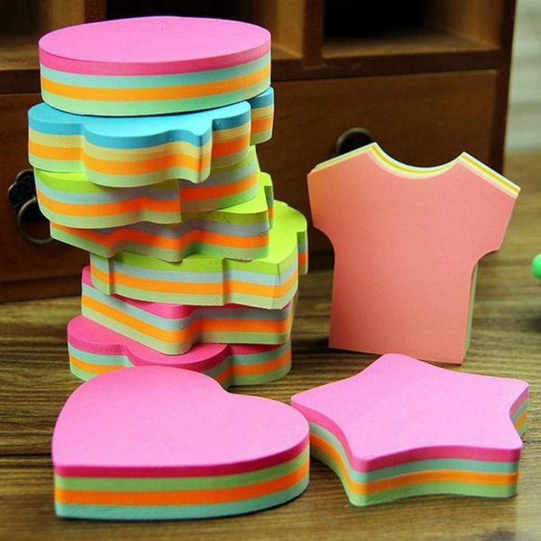 

Creative Post Colour Self Stick Notes Self-adhesive Sticky Note Cute Notepads Posted Writing Pads Stickers Paper 100 Sheets/pad