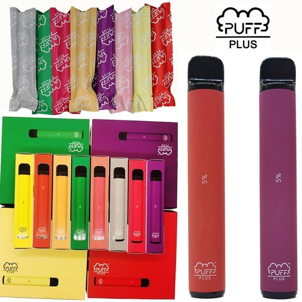 

Puff Plus Bar одноразовые электронные сигареты Vape Pen Device Pods Starter Kits 550mah аккумулятор 800 затяжек 3,2 мл картридж Puff пустой код безопасности