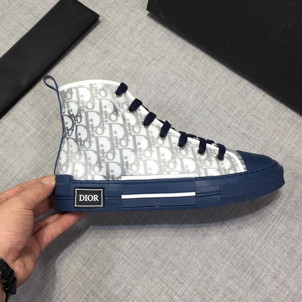 

a6 italy dÃ¬or oblÃ¬que homme x kÃ ws by kÃ¬m jones men women fashion design casual shoes high sneakers skateboard shoes, Black