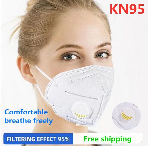 

disposable face masks kn95 face mask dustproof prevent mist haze pm2.5 air filter valve breathe comfortable