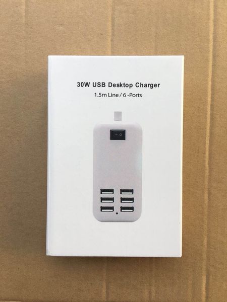 

6 ports portable travel usb power charger adapter usb hub deskdock fast charging charger extention plug socket us eu wall charger