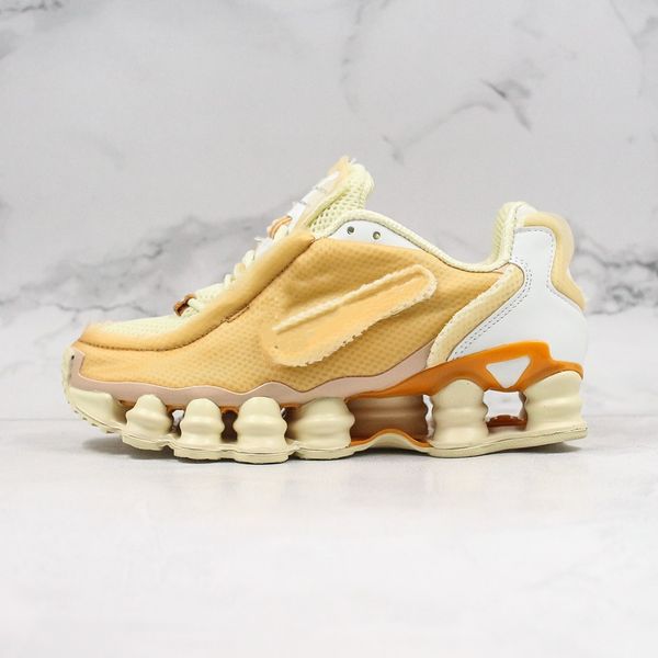 

2019 shox tl women running shoes university metallic clay orange triple sunrise white silver womens sneakers eur 36-39, White;red