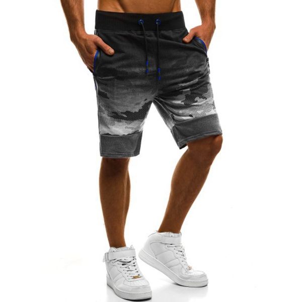 

Summer Men Shorts Camouflage Print Short Pants Pocket Drawstring Active Running Pants Trousers Casual Sportswear