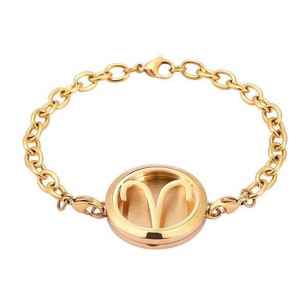 

ijl3075 stainless steel flower pistil aromatherapy bracelet essential oils diffuser perfume 2 pads memorial memorial bracelet, Silver