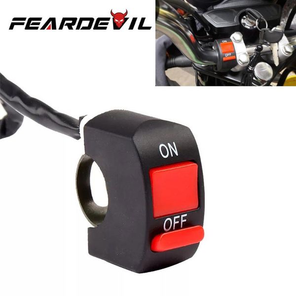 

feardevil universal motorcycle handlebar switch flameout on off button switches for motorbike moto motor atv bike dc12v 10a