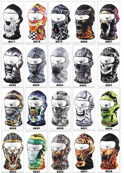 

new 3d animal windproof balaclava hood skull hats cap paintball snowboard halloween sun ghost party full face mask