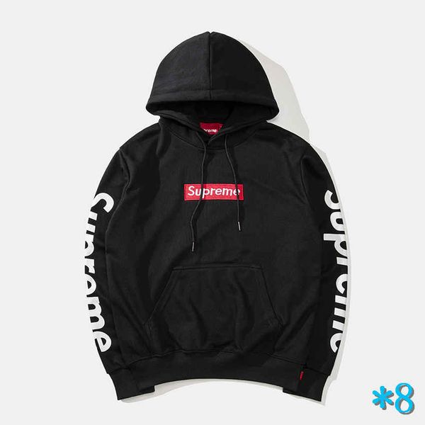 

men hoodie fashion character letters embroidery hoodie fashion new arrival autumn terry hoodies casual jumpers*8, Black