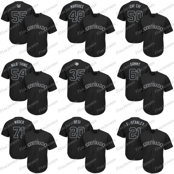 

35 Chad Bettis 2019 Players Weekend Jon Gray German Marquez Rockies Carlos Estevez Nickname Chi Gonzalez Sam Howard Wade Davis Jersey