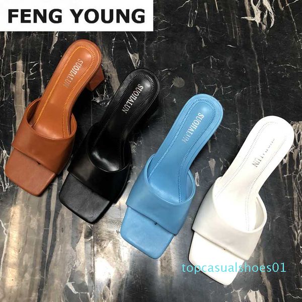 

2020 women slipper summer outdoor sandal squarenew high heel slip on flip flop elegant women slides sandal t01, Black