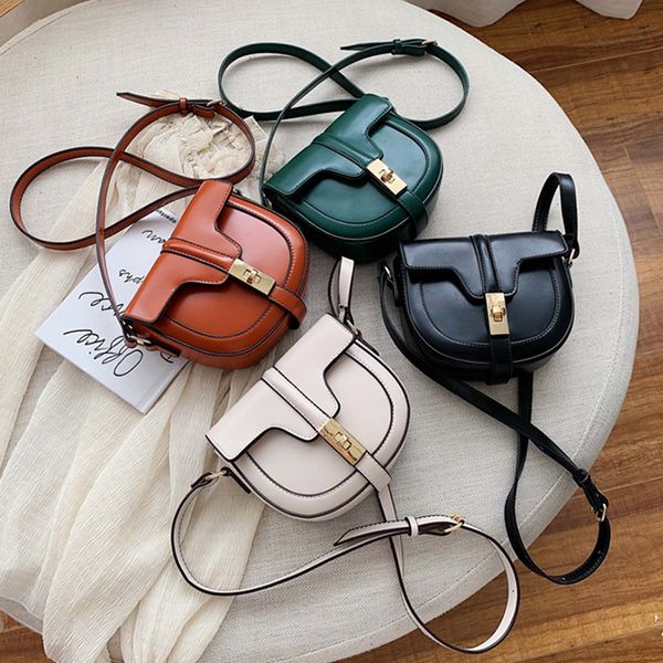 

мода crossbody сумка для женщин седло сумки pu кожи плеча сумки полукруг сумки французский ниша design bag