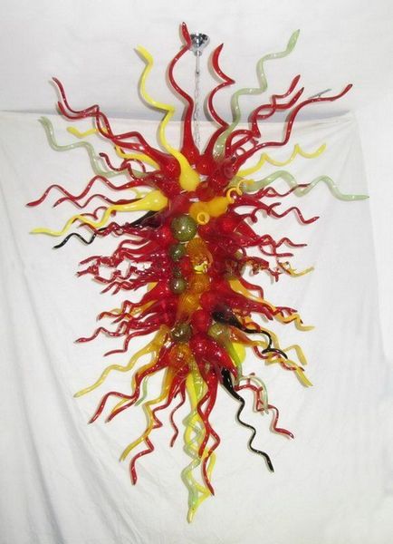 

big colorful handmade blown glass chain chandelier l decorative murano glass hanging crystal led chandelier light
