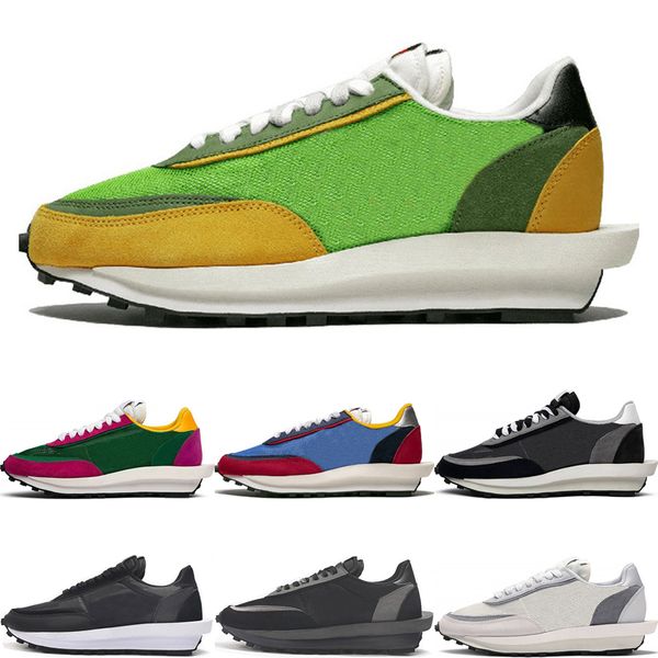 

2019 new sacai ldv waffle casual shoes for men women black white grey pine green gusto varsity blue sports sneakers size 36-45