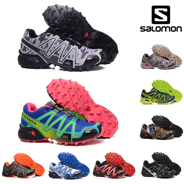 

2018 Salomon Speed cross 3 CS III Running shoes Black Silver red Pink blue Women Outdoor SpeedCross 3s Hiking Womens sports sneakers 36-41