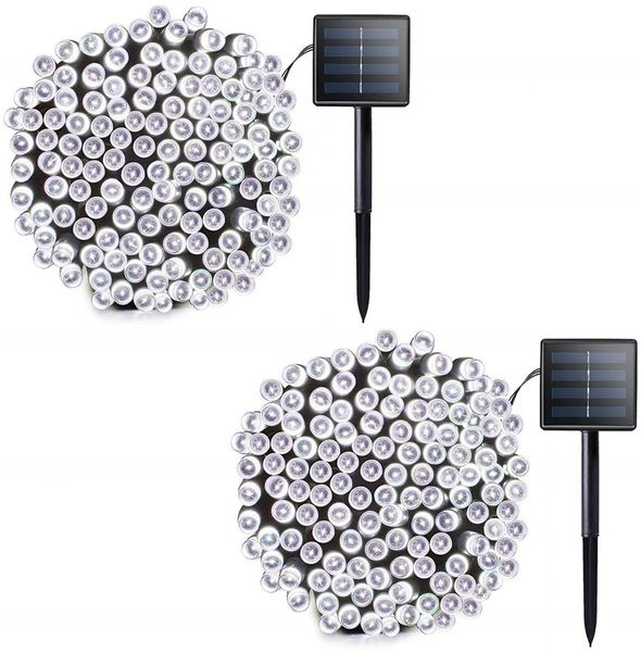 Luci solari a stringhe 100leds Bloods Stringa per illuminazione all'aperto impermeabile 8 modalità luci fiere decorative per giardino, patio partito, natale