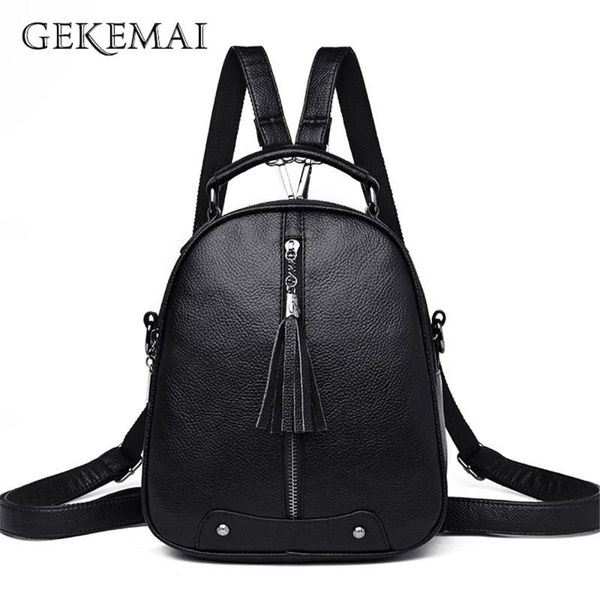 

новые женщины кожа кисточкой рюкзаки женский сумки на ремне mochila дамы bagpack урожай ранцы для девочек дорожная сумка sac a dos