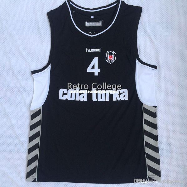 

#4 allen iverson besita colas turka basketball jerseys mens 100% double stitched xs-6xl vest jerseys ncaa, Black;blue