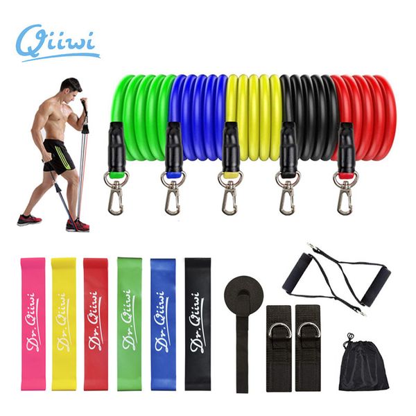 

устанавливает диапазоны сопротивления dr.qiiwi эластичные резинки фитнес оборудование растяжка rubber петля группы для йоги обучение трениро
