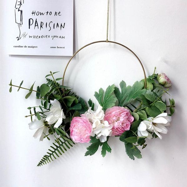 

15 inches artificial flowers wreaths door perfect quality artificial garland for wedding decoration home party decor