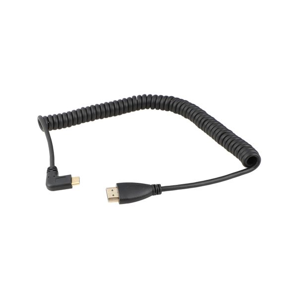 

camvate right-angle mini hdmi to hdmi coiled cable item code: c2402