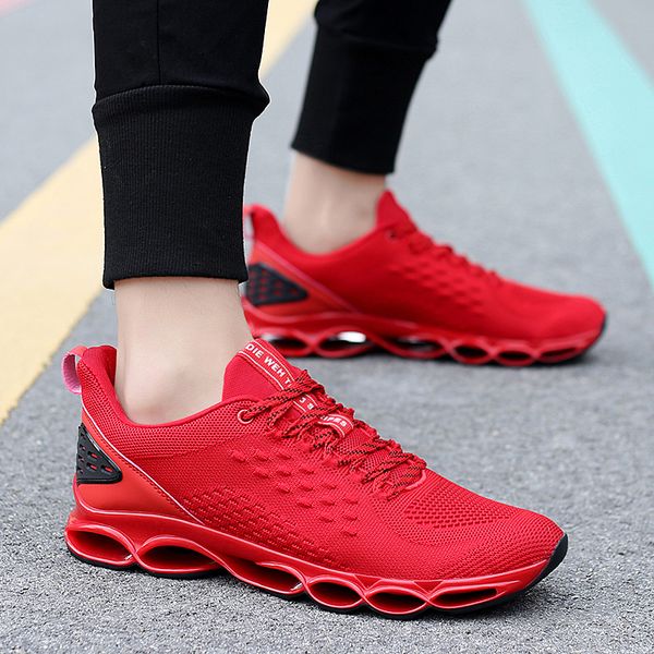 

rommedahl 2019 men's breathable shoes outdoor comfortable lightweight casual sneakers red male footwear, Black