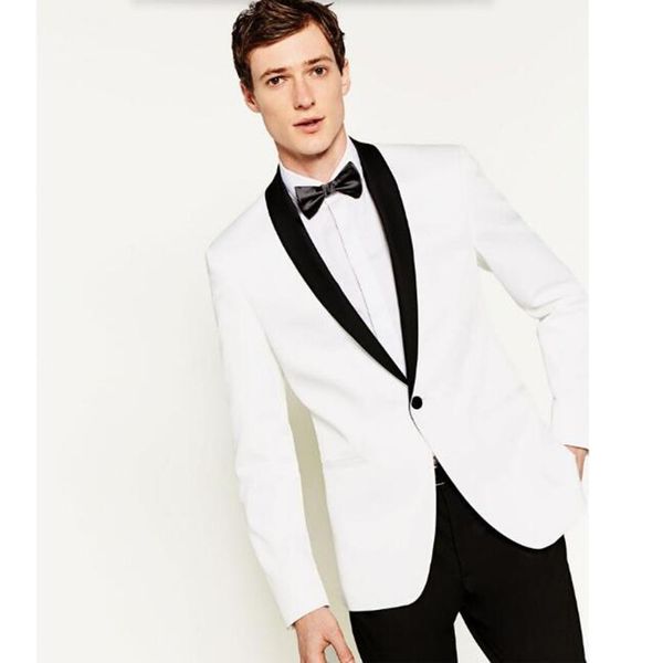

blazer men shawl collar men's suit jacket handsome a for grain of buckle leisure the groom's man wedding guests dresses, White;black