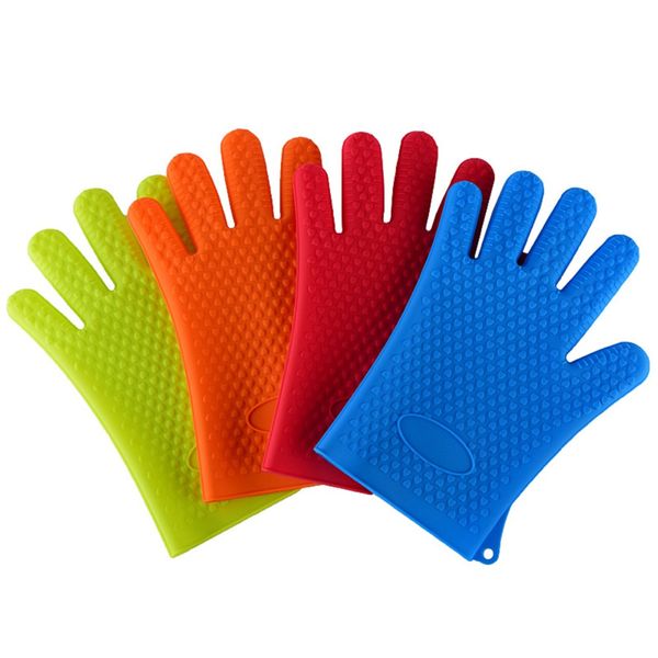 

силиконовые термостойкие перчатки духовка гриль держатель горшок перчатка mitt кухня выпечки кук барбекю рук защитить изолированные перчатки