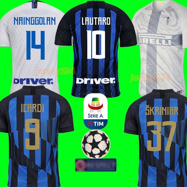 

18 19 inter occer jer ey lautaro icardi peri ic nainggolan milan football hirt inter 20 anniver ary 2018 2019 candreva maillot de foot