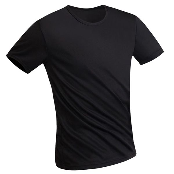 

new men solid color short sleeve liquid resistant super hydrophobic round neck t-shirt for summer yaa99, White;black