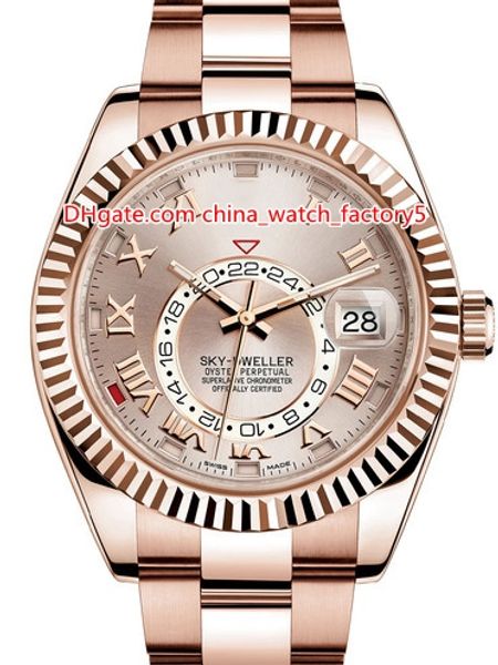 

8 style selling 42mm sky-dweller gmt workin 326935 326938 326933 18k gold asia 2813 movement automatic mens watch watches, Slivery;brown