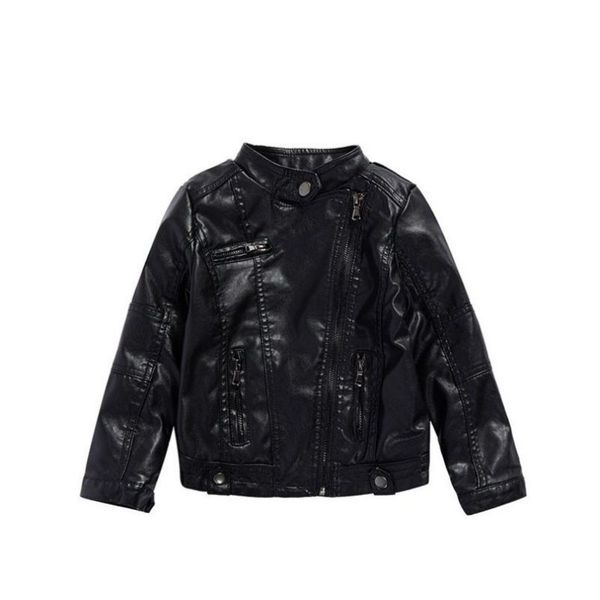 

new black children's pu jacket girls motorcycle jacket kid outwear solid color zipper belt long sleeve casual spring autumn fashion, Blue;gray